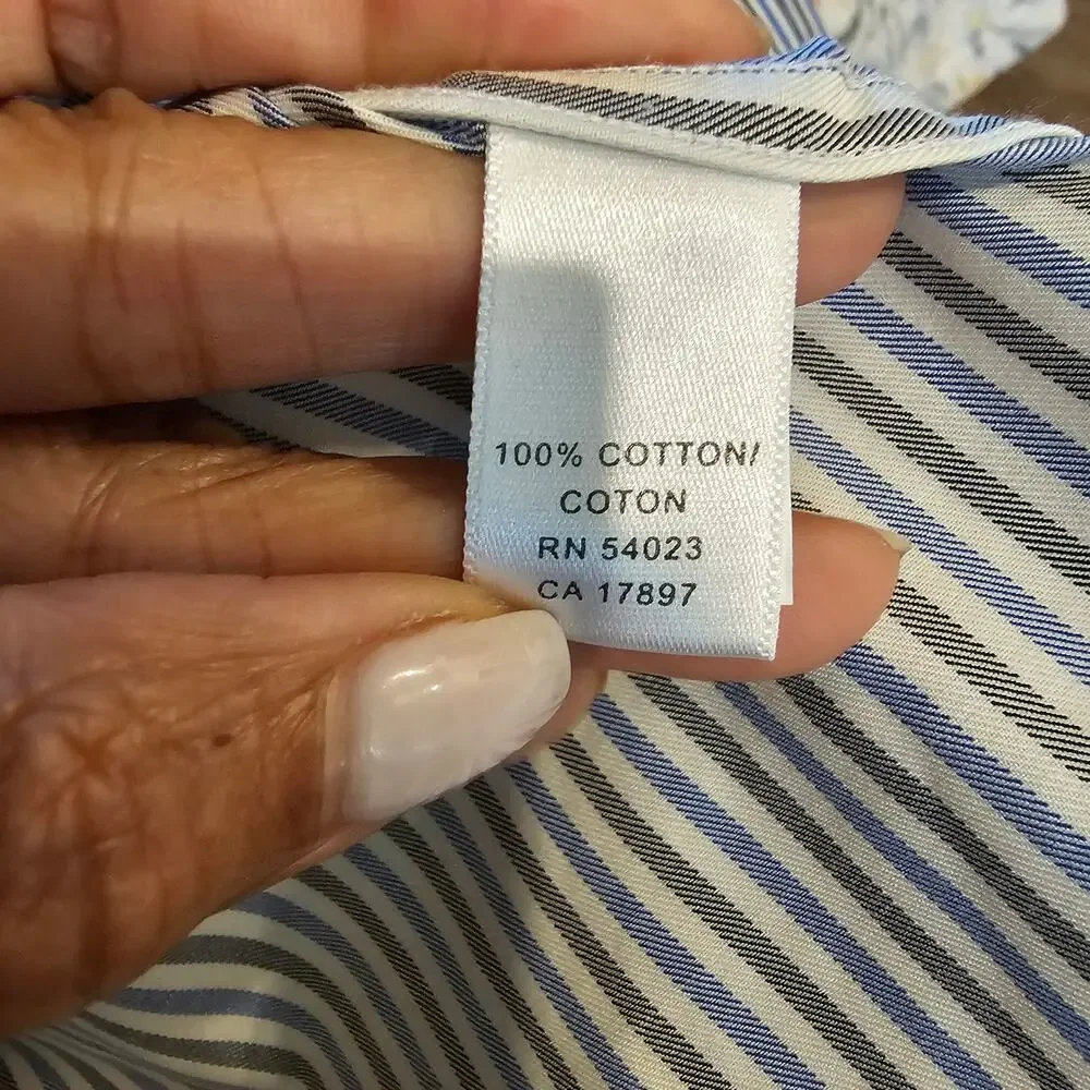 NWOT Republic Men's Striped Button Down Shirt Size M - 15